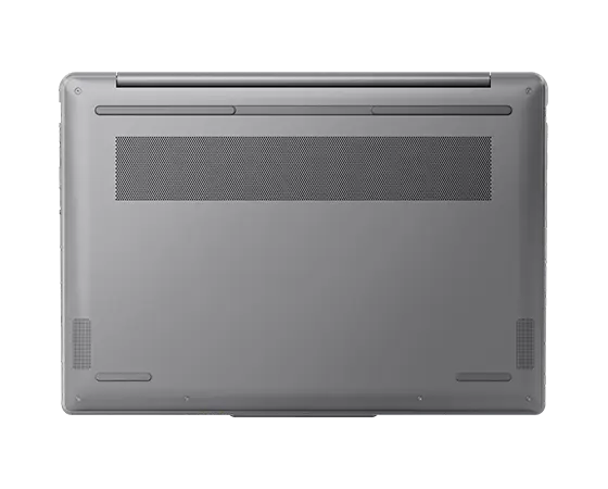 Top-down view of Luna Grey Lenovo Slim 7i Gen 9 laptop bottom cover