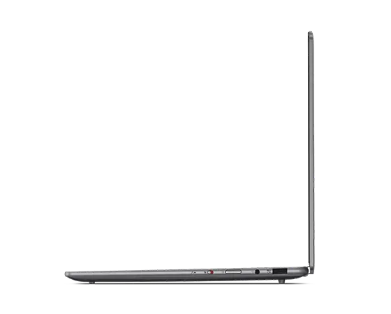 Right side profile view of Luna Grey Lenovo Slim 7i Gen 9 laptop