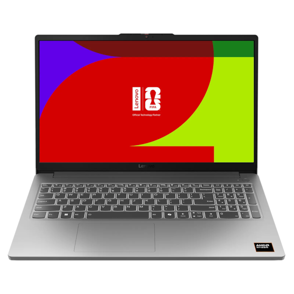 Front view of the Lenovo LOQ Essential 15ARP10 gaming laptop.