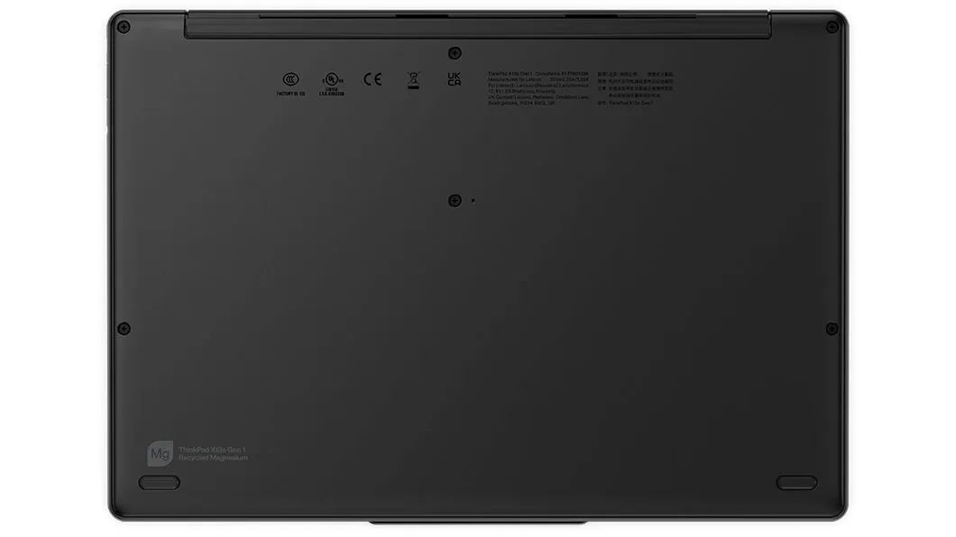 Unterseite des Lenovo ThinkPad X13s Notebooks.