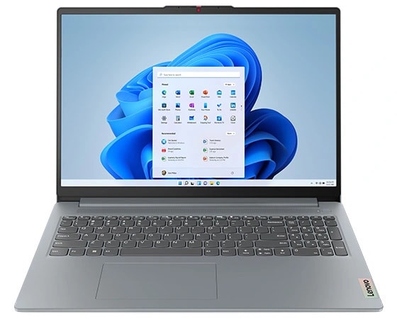 Front facing view of the Lenovo IdeaPad Slim 3i Gen 8, 16-inch Intel laptop