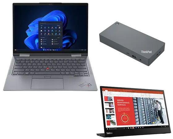 

Lenovo ThinkPad X1 Yoga Gen 8 I7 32G 512G 11P + ThinkVision M14 14" FHD Mobile Monitor (USB-C) + ThinkPad Universal USB-C Dock v2 13th Generation Intel® Core™ i7-1355U Processor (E-cores up to 3.70 GHz P-cores up to 5.00 GHz)/Windows 11 Pro 64/512 GB SSD 