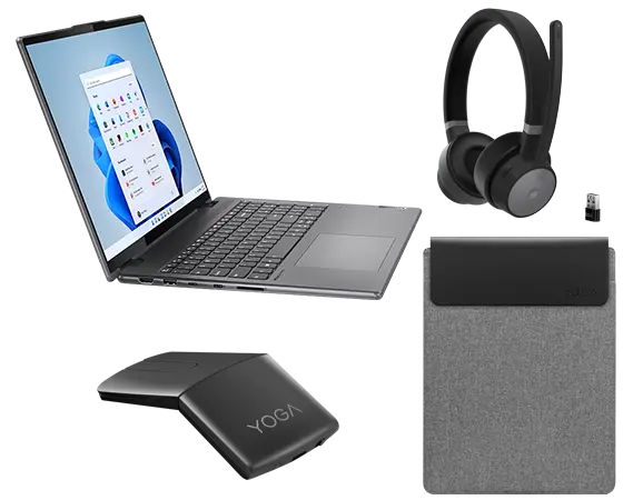 Lenovo Yoga 7 16IAP7 I7 16G 512G 11H + Yoga Mouse + Wireless ANC Headset + Yoga 16-inch Sleeve 12th Generation Intel(r) Core i7-1260P Processor (E-cores up to 3.40 GHz P-cores up to 4.70 GHz)/Windows 11 Home 64/512 GB SSD M.2 2242 PCIe Gen4 TLC