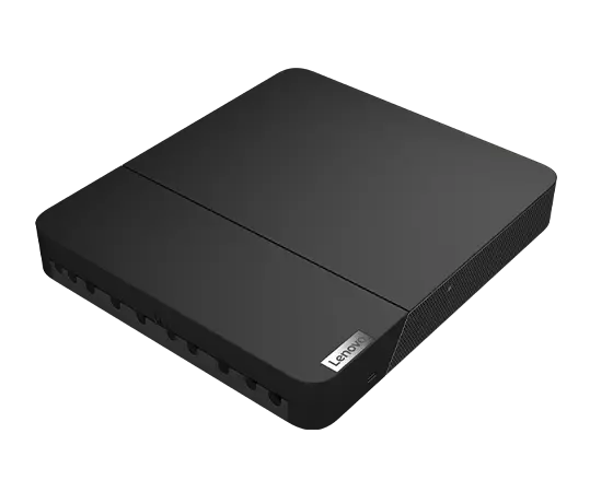 Lenovo ThinkSmart Core computing device, left-rear view from above