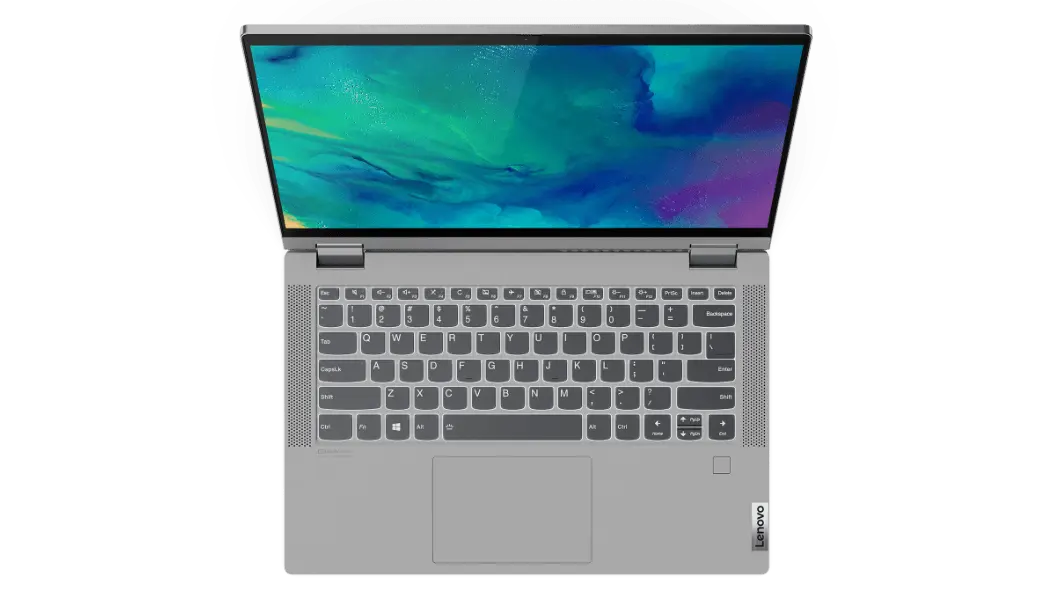 Laptop IdeaPad Flex 5 (15&quot;, AMD) con pantalla encendida, vista superior