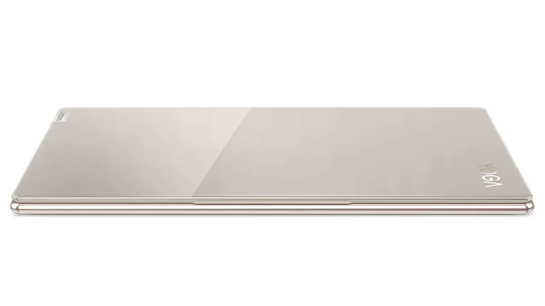 Front facing view from above of Lenovo Yoga Slim 9i Gen 7 (14″ Intel) laptop, closed, showing top cover