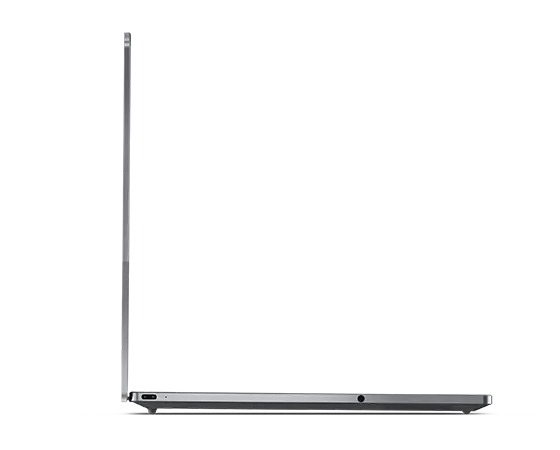 Den bärbara datorn Lenovo ThinkBook 13x Gen 4 (13" Intel) – från vänster med öppet lock
