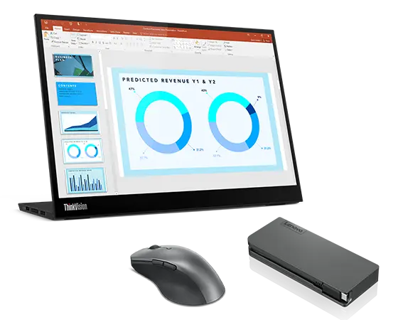 Lenovo Work bundle 5 - Monitor portatile, mouse e hub