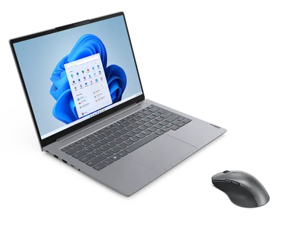 Lenovo ThinkBook 14 Gen6 + Mouse Bluetooth Processador Intel® Core™ i5-1335U de 13ª geração (núcleos de eficiência de até 3,40 GHz núcleos de desempenho de até 4,60 GHz)/Windows 11 Pro/512 GB SSD M.2 2242 PCIe Gen4 TLC