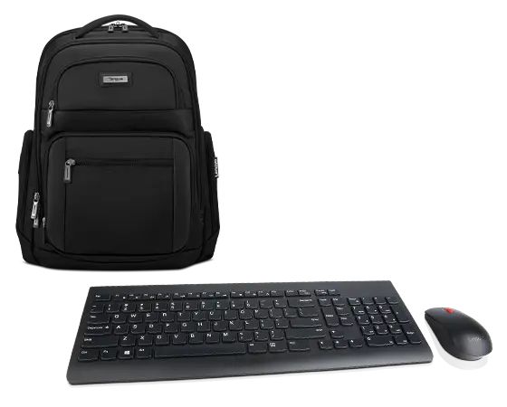 Lenovo Essential Wireless Keyboard and Mouse Combo + Lenovo Select Targus 16" Mobile Elite Backpack