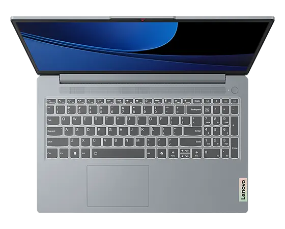 IdeaPad Slim 3i Gen 9 (15” Intel) front facing with top view of the keyboard