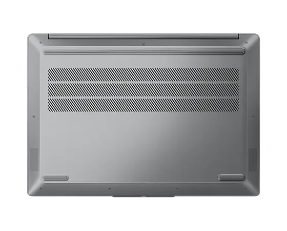 Onderaanzicht van de Lenovo IdeaPad Pro 5 Gen 9 16 inch AMD-laptop, met weergave van ventilatiegaten.