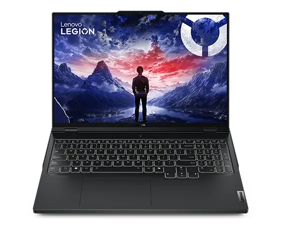 Legion Pro 7i Gen 9 front facing with screen on