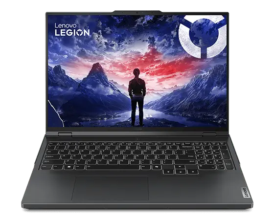 Legion Pro 5i Gen 9 opened with a front view of the screen turned on