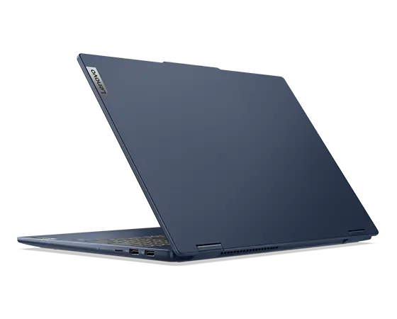 Lenovo IdeaPad 5 2-in-1 Gen 9 (16'' Intel) geöffnet, Ansicht von links hinten