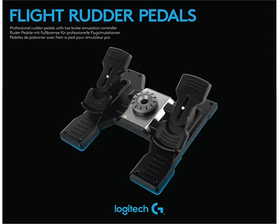 Logitech G Flight Rudder Pedals Professional Simulation Rudder