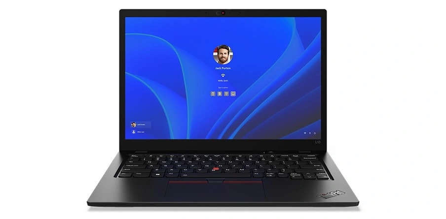 Lenovo ThinkPad L13 Gen 5 laptop secured login process.