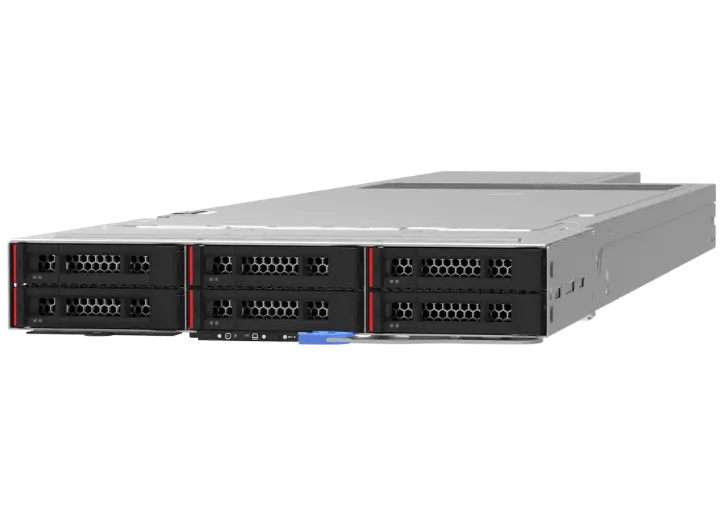 Lenovo ThinkSystem SDS535 V3 — right-front angled view showing six drive bays.