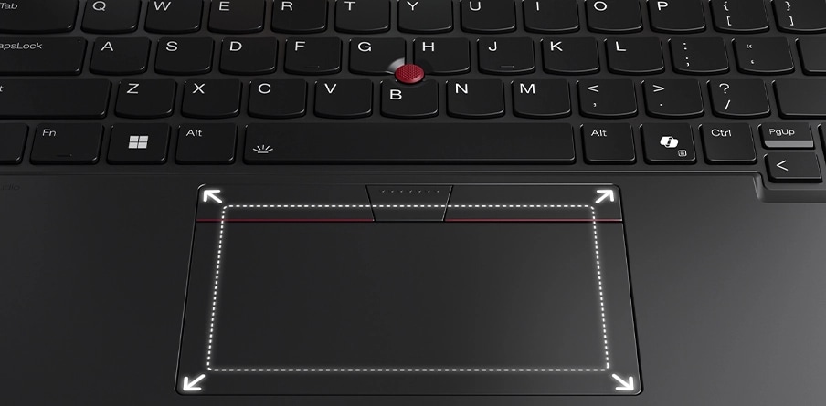 Lenovo ThinkPad L14 Gen 5 laptop with a larger TrackPad.