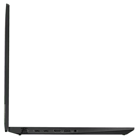 Easily connect peripheries, monitors, cables & more on the The profile of the Lenovo ThinkPad P16s Gen 2 Mobile Workstation.