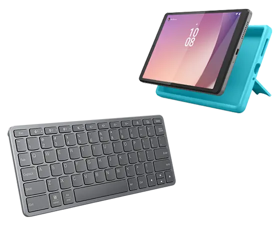 Lenovo Tab M8 (4th Gen) (4GB 64GB) (Wifi) - Arctic Grey + Bumper & Wireless Keyboard Processore MediaTek MT8768 (da 2,2 GHz )/Android/64 GB eMMC
