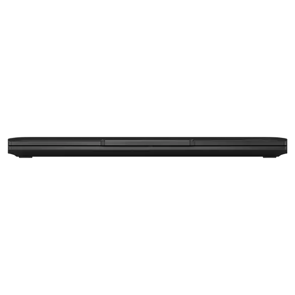 Closed cover, front-facing Lenovo ThinkPad X13 Gen 4 laptop in Deep Black.