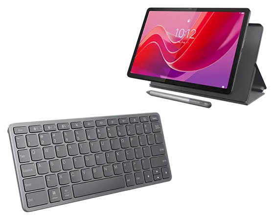 Lenovo Tab M11 (4GB 128GB) (Wifi) - Luna Grey + Pen, Folio & Wireless Keyboard Processore MediaTek Helio G88 (da 2 GHz )/Android/128 GB eMMC