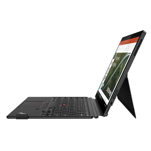 Right side profile of Lenovo ThinkPad X12 Detachable Gen 2 laptop.