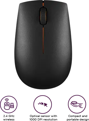 Lenovo 300 Wireless Compact Mouse at best price in New Delhi by G. K. Infotech | ID: 15033238455