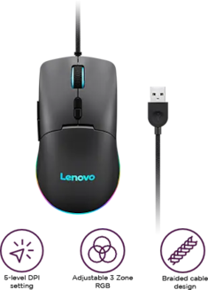 Lenovo M210 RGB ゲーミングマウス | GY51M74265 | レノボ・ ジャパン