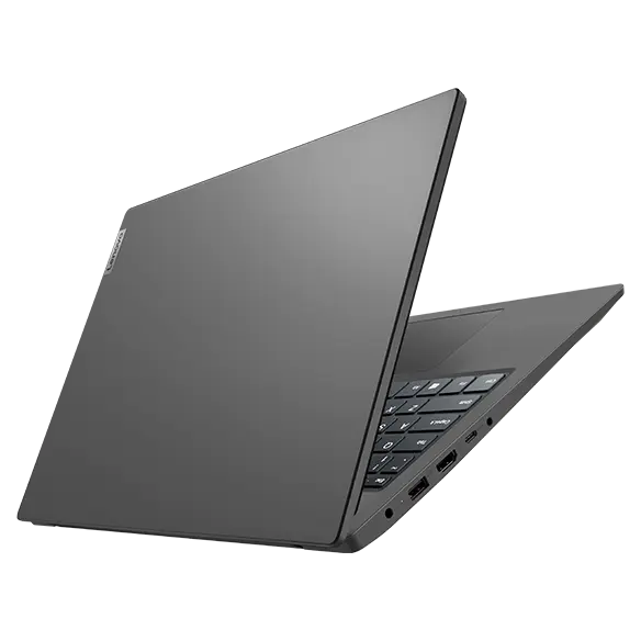 Lenovo V15 Gen 2 (15” Intel) laptop – ¾ left rear view, with lid partially open