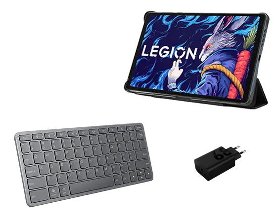 Lenovo Legion Tab (12GB 256GB) (Wifi) - Storm Grey + Folio, Charging Adaptor & Bluetooth Wireless Keyboard Processador Qualcomm® Snapdragon™ 8+ Gen1 (3,20 GHz )/Android/256 GB UFS 3.1