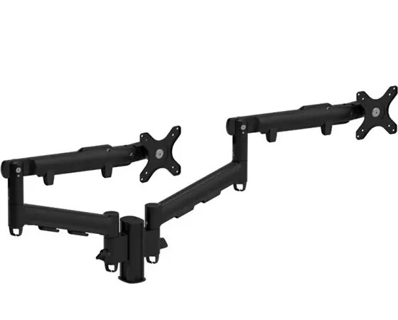 Atdec AWMS-2-D13-F-B Dual Dynamic Arms on Short Post, F-Clamp - Black - image 10