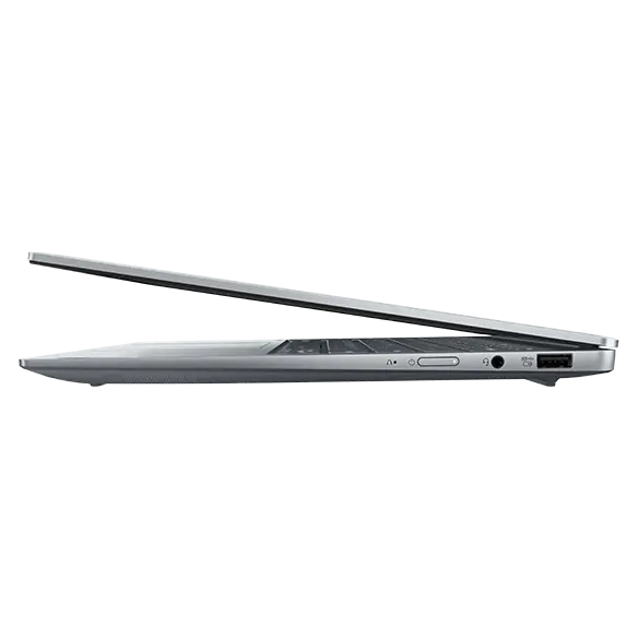 Yoga Slim 6i Gen 8 laptop slightly open  facing left with view of side ports