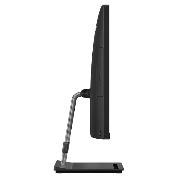 Left-side profile of Lenovo ThinkCentre Neo 30a all-in-one desktop PC, showing edge of display & stand