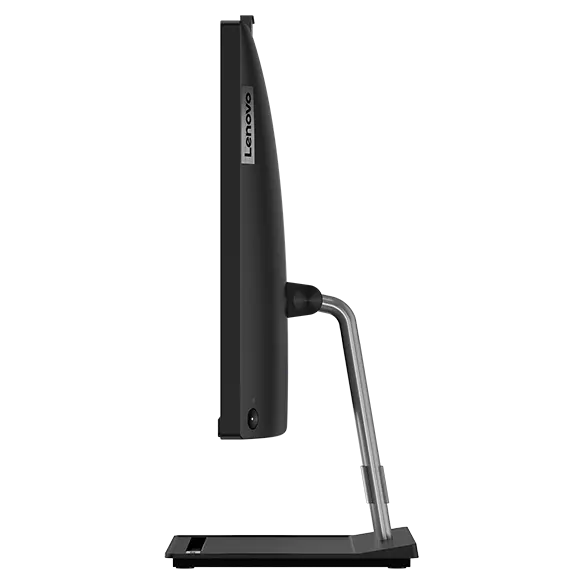 Right-side profile view of the stand-mounted ThinkCentre Neo 30a Gen 4 (24&quot; Intel) all-in-one business PC.
