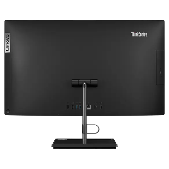 Rear view of Lenovo ThinkCentre Neo 30a all-in-one desktop PC, showing rear cover & ports