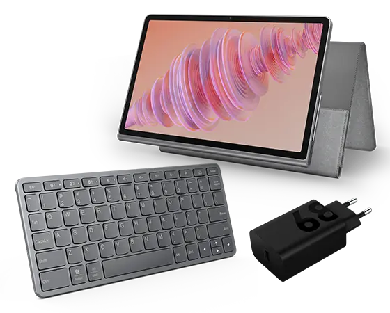 Lenovo Tab Plus (8GB 128GB) Sleeve, Charging Adaptor & Keyboard Bundle Processador MediaTek Helio G99 (2,20 GHz )/Android 14 or Later/128 GB UFS 2.2