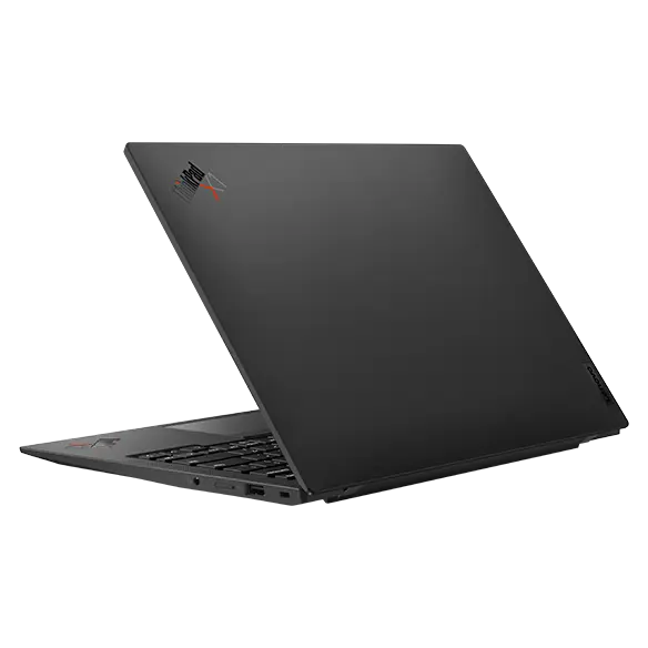 Rear side of Lenovo ThinkPad X1 Carbon Gen 10 laptop showing top cover with product name.