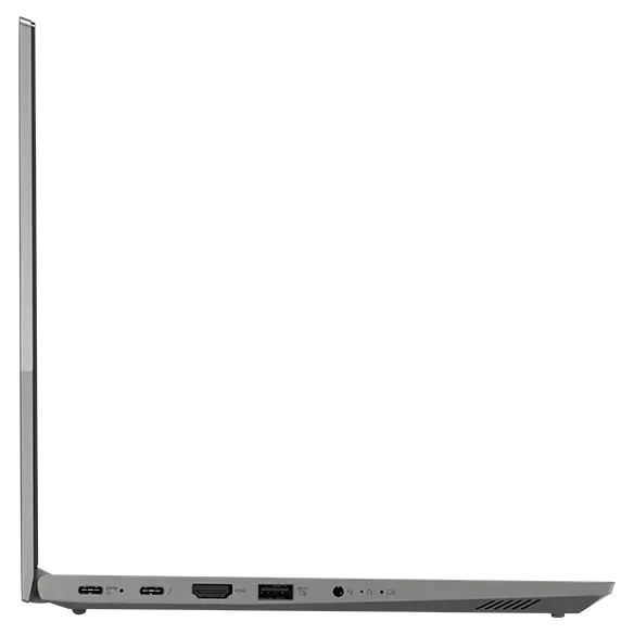 Left view of an open Lenovo ThinkBook 14 Gen 4 (Intel) laptop