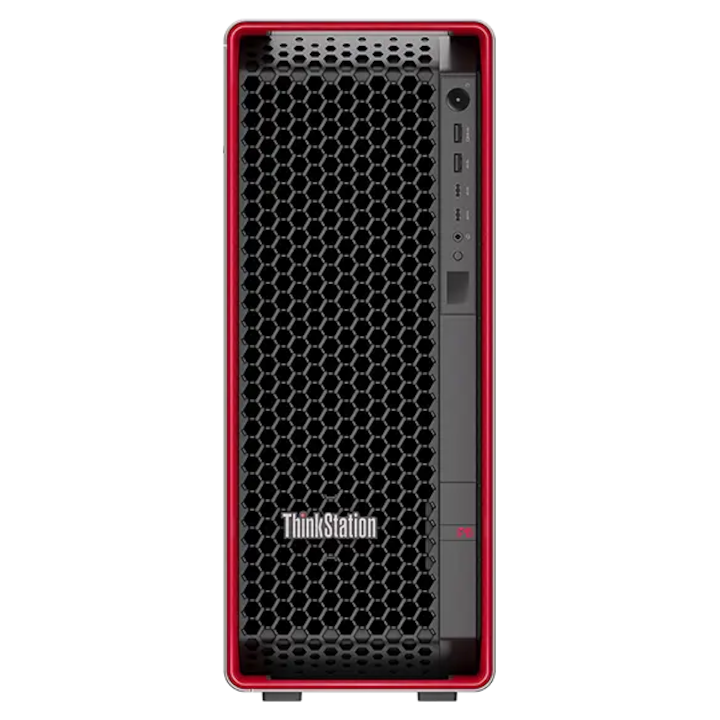 Lenovo thinkstation p8 30hh009ege | ryzen threadripper pro 9965wx | 128gb ecc ram | 1tb ssd | brez grafične kartice | windows 11 pro | delovna postaja 2 Lenovo thinkstation p8 workstation ohišje z rdečim okvirjem