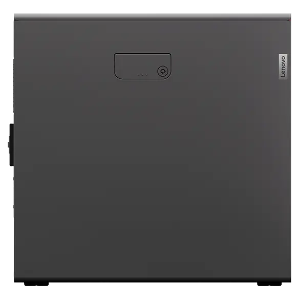 Close up of Lenovo ThinkStation P5 workstation, showing right side panel