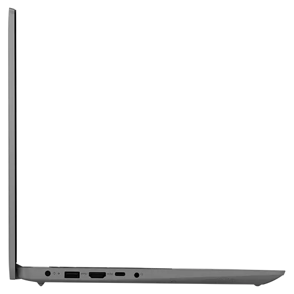 Arctic Grey IdeaPad 3i Gen 7 laptop right side profile view of ports