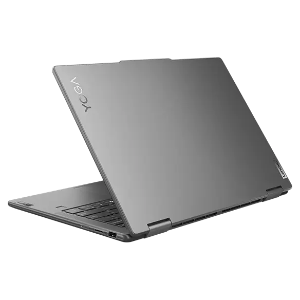 Back right angle view of the Lenovo Yoga 7 2-in-1 Gen 9 (14 AMD), open