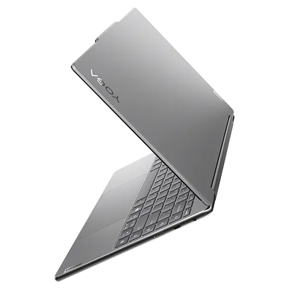   Yoga 9i 2-in-1 Gen 9 (14” Intel) in Cosmic Blue in Laptop Mode elevated, right side profile