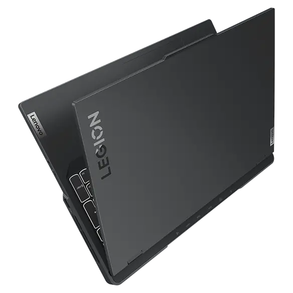 Legion 5 Pro Gen 8 (16″ AMD) floating with view of top cover