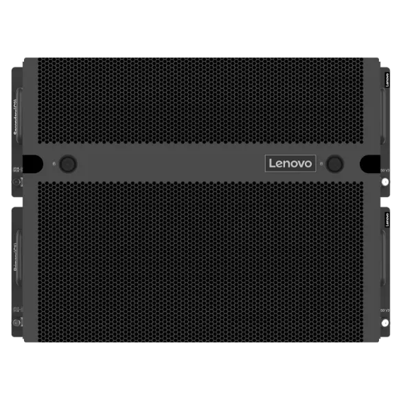 Lenovo ThinkSystem SR950 V3 front-angled, right view with bezel