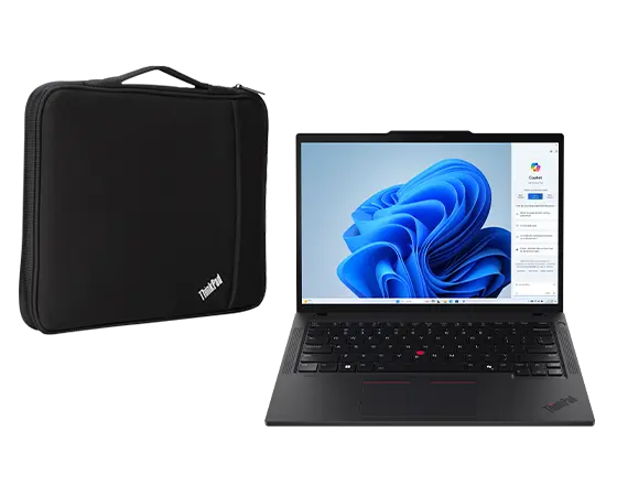 Lenovo ThinkPad T14 Gen 5 (Intel) & ThinkPad 14-inch Sleeve Processador Intel® Core™ Ultra 5 125U (núcleos de eficiência de até 3,60 GHz núcleos de desempenho de até 4,30 GHz)/Windows 11 Pro/512 GB SSD  TLC Opal