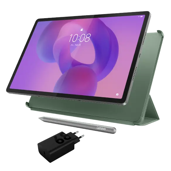 Lenovo Idea Tab Pro (8GB 128GB) (Wifi) - Luna Grey + Pen, Charging Adaptor & Folio (Green) MediaTek Dimensity 8300 Processor (3.35 GHz )/Android/128 GB UFS 3.1