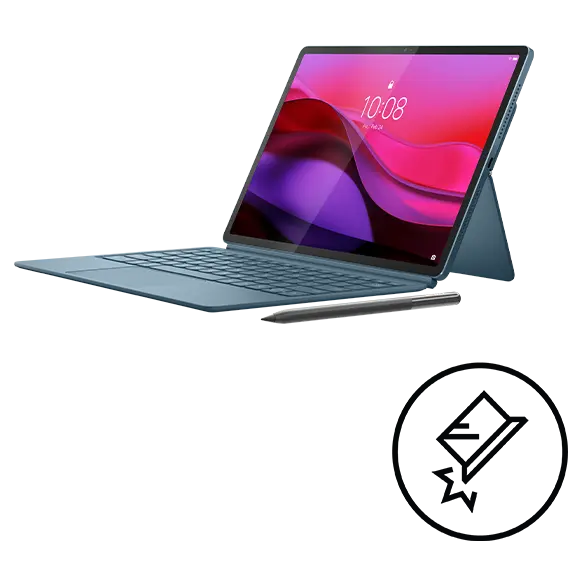 Lenovo Yoga Tab Plus (16GB 256GB) (Wifi) - Tidal Teal + Keyboard & Pen +2 Jahre Gerate-Unfallschutz 1 Qualcomm® Snapdragon™ 8 Gen 3 Prozessor (3,30 GHz )/Android/256 GB UFS 4.0